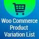 WooCommerce Product Variation List - CodeCanyon Item for Sale