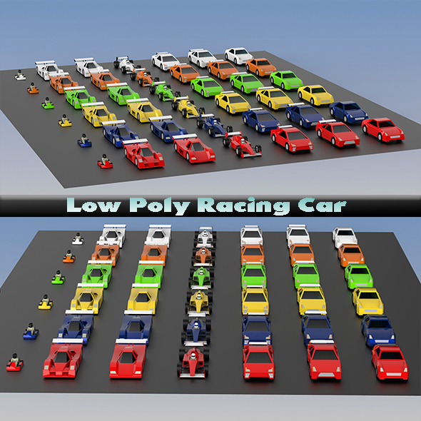 Low Poly Racing Car Pack
