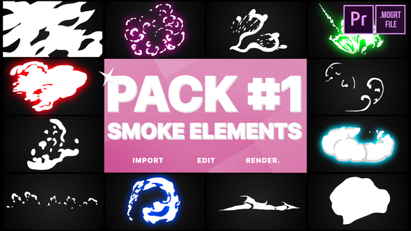 Smoke Elements Pack 01 | Premiere Pro MOGRT