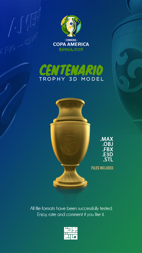 Copa America Trophy 3D Model
