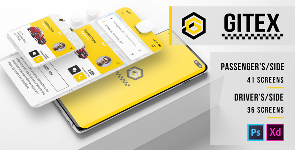 Gitex – Taxi Ui Kit for Mobile App