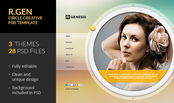 R.Gen - Circle Creative PSD Template