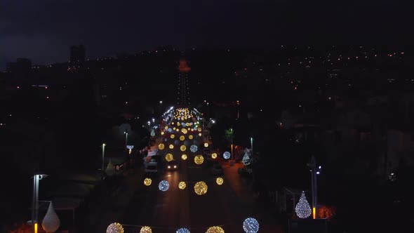 Christmas Decorations in Haifa Israel