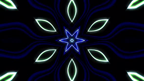 Bright abstract light governing full color, kaleidoscope