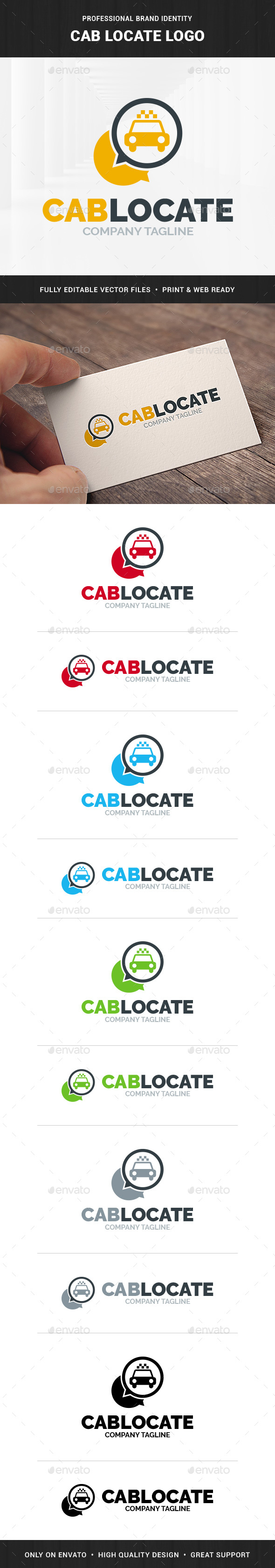 Cab Locate Logo Template