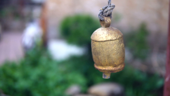 Bell hanging on a rope