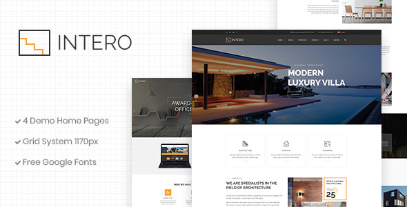 Intero | Architecture and Interior Business PSD Template