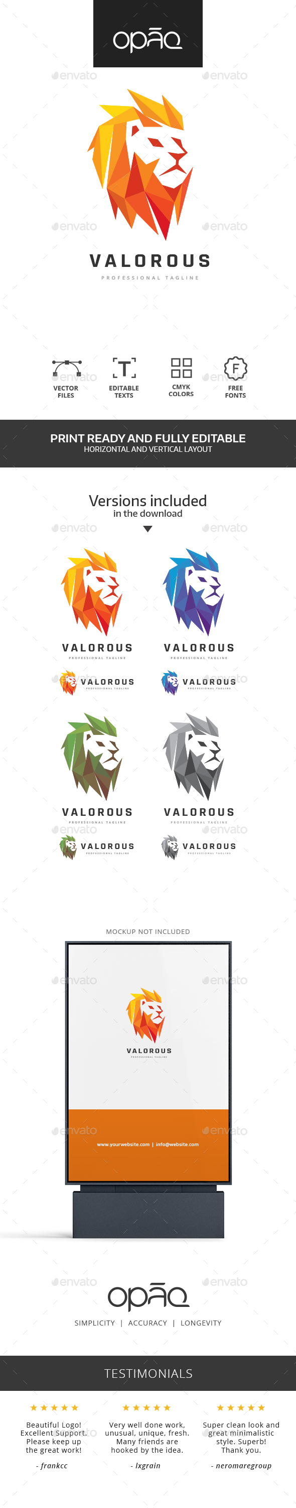 Valorous Lion Logo