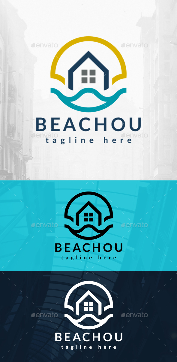 Beach Home Wave Logo