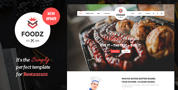 Foodz - Restaurant, Spa & Salon Joomla 4 Template