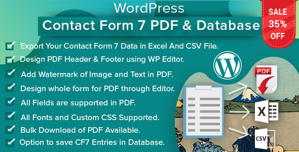 WordPress Contact Form 7 PDF, Google Sheet & Database