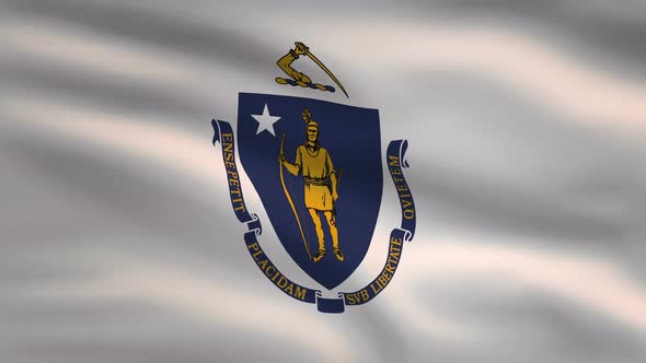 Massachusetts State Flag Background 4K