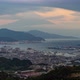 Time lapse of aerial view of Mountain Fuji with hat cloud near harbour in Shizuoka City, Japan. - VideoHive Item for Sale