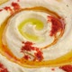Hummus with smoked paprika and olive oil close up, rotation - VideoHive Item for Sale