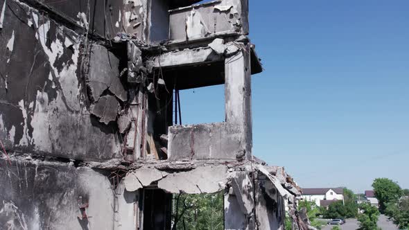 Residential Building Destroyed By the War in Ukraine