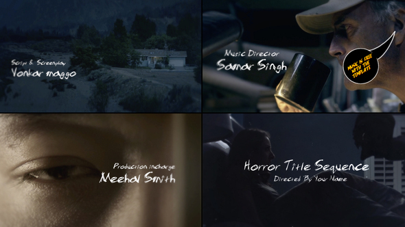 Horror Title Sequence