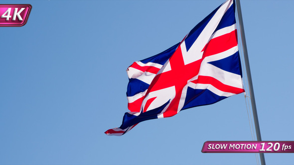 British Flag And Blue Sky