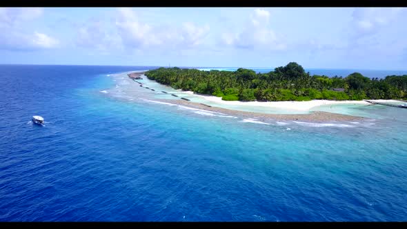 Aerial view texture of luxury coastline beach journey by aqua blue ocean with white sandy background