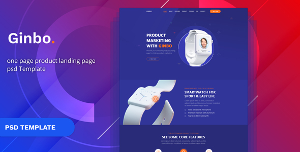 Ginbo - Product Landing Page