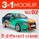 3in1 Car Branding Mock Up Vol.02 - GraphicRiver Item for Sale