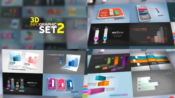 3D Infographics Set 2