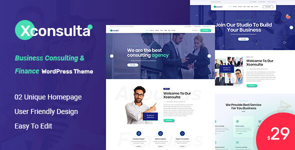 Xconsulta - Business & Startup Landing Page WordPress Theme