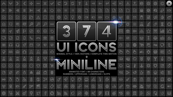 UI Minimal Icons & Miniline Font alt