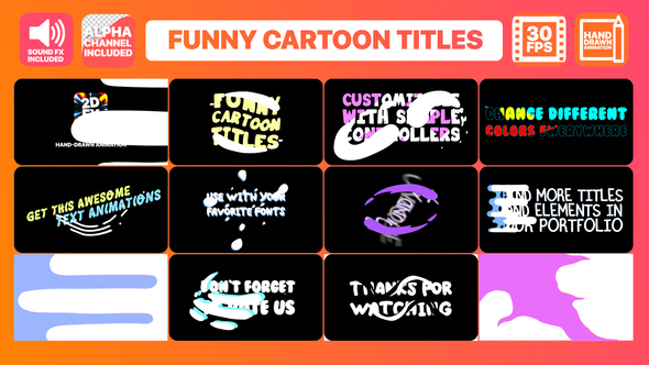 Funny Cartoon Titles | Premiere Pro MOGRT