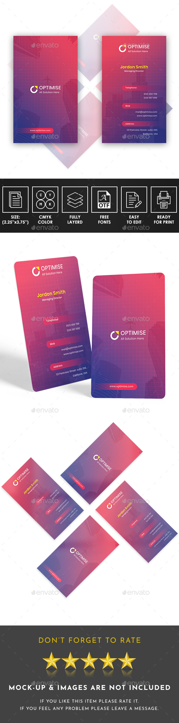 Vertical Creative Business Card