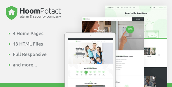 HoomPotact - Smart Alarm & Security Systems HTML Template