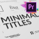 Just Type | Minimal Titles For Premiere Pro - VideoHive Item for Sale