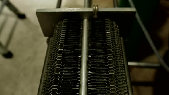 Panning Shot of a Heat Exchanger Beer Production Equipment