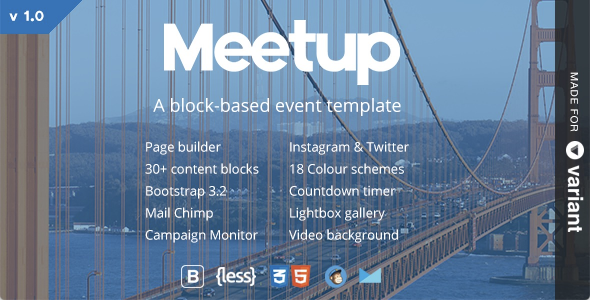 Meetup | Landing konferencji i wydarzeń dzięki narzędziu do tworzenia stron
