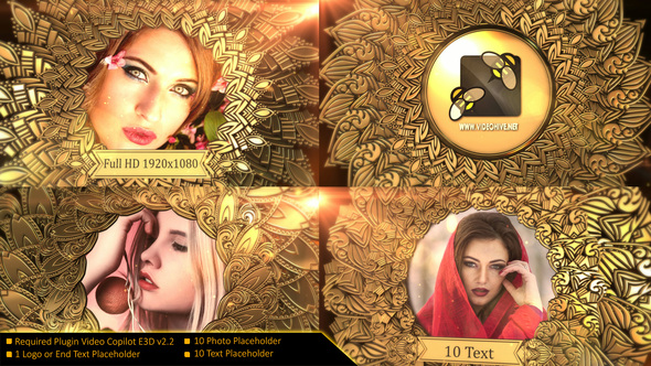 Gold Frame Ornament Slideshow alt