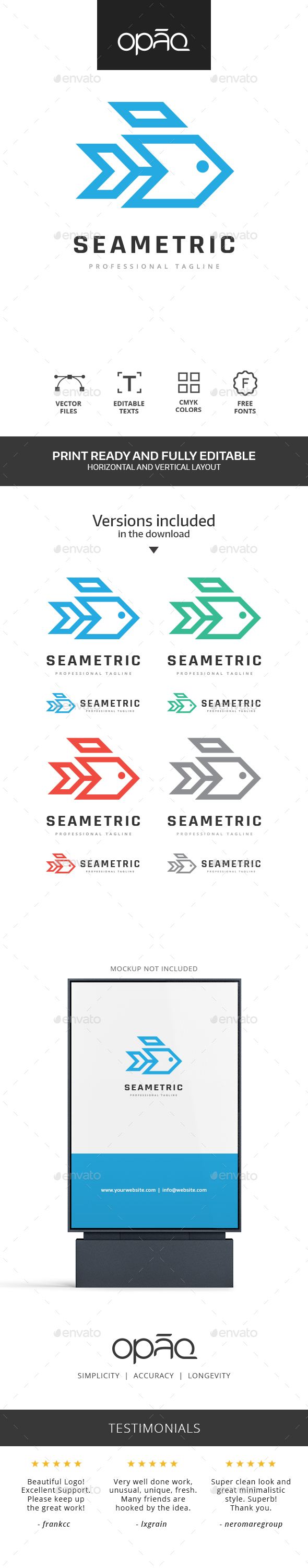 Geometric Fish Logo