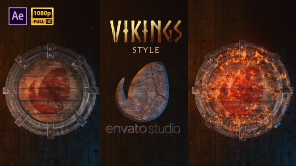Vikings Style Cinematic Shield Logo Reveal