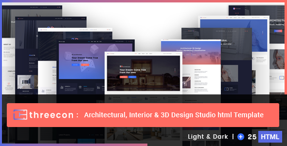 Threecon - Architectural, Interior & 3D Design Studio Html Template