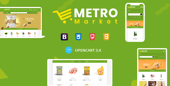 Metro Market – Grocery Store Opencart Theme