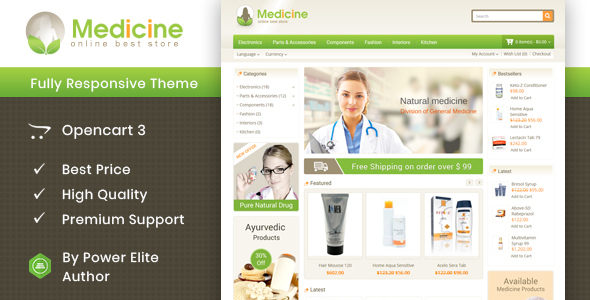 Medicine - Opencart Responsive Template