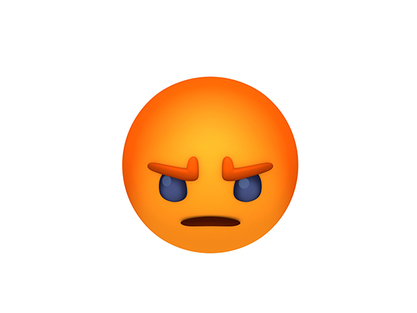 Animated Facebook Angry Reaction Button