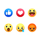 Animated Facebook Reaction Button Pack - 3DOcean Item for Sale