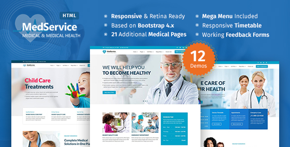 MedServices - Medical Hospital Health Clinic HTML Template