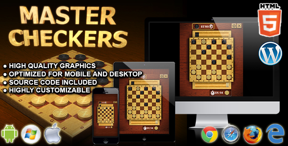 Master Checkers - gra planszowa HTML5
