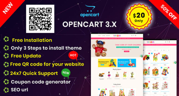 KidsToys OpenCart 3.X Multipurpose Theme