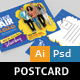 Education PostCard Design - GraphicRiver Item for Sale