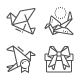 Origami Line Icons - GraphicRiver Item for Sale