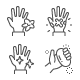 Hand Hygiene Line Icons - GraphicRiver Item for Sale