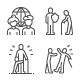 World Elder Abuse Awareness Day Line Icons - GraphicRiver Item for Sale