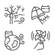 Global Wind Day Line Icons - GraphicRiver Item for Sale