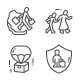 World Refugee Day Line Icons - GraphicRiver Item for Sale